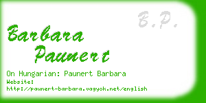 barbara paunert business card